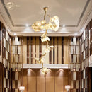 GobekUsa Branch Glass Chandelier LED Lights for Living Room Dining Staircase Villa