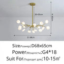 GobekUsa Branch Shape Firefly Ceiling Chandelier G4 Led Lighting Indoor Hanging Lamp