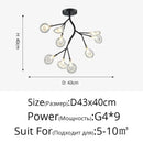 GobekUsa Branch Shape Firefly Ceiling Chandelier G4 Led Lighting Indoor Hanging Lamp