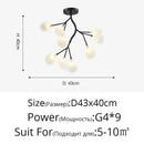 GobekUsa Branch Shape Firefly Ceiling Chandelier G4 Led Lighting Indoor Hanging Lamp