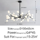 GobekUsa Branch Shape Firefly Ceiling Chandelier G4 Led Lighting Indoor Hanging Lamp