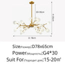 GobekUsa Branch Shape Firefly Ceiling Chandelier G4 Led Lighting Indoor Hanging Lamp