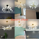 GobekUsa Branch Shape Firefly Ceiling Chandelier G4 Led Lighting Indoor Hanging Lamp
