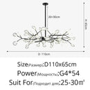 GobekUsa Branch Shape Firefly Ceiling Chandelier G4 Led Lighting Indoor Hanging Lamp