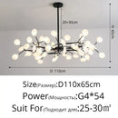GobekUsa Branch Shape Firefly Ceiling Chandelier G4 Led Lighting Indoor Hanging Lamp