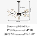 GobekUsa Branch Shape Firefly Ceiling Chandelier G4 Led Lighting Indoor Hanging Lamp