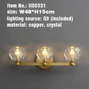 GobekUsa Gold Solid Copper Crystal Vanity Light Fixtures for Bathroom and Bedroom