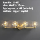 GobekUsa Gold Solid Copper Crystal Vanity Light Fixtures for Bathroom and Bedroom