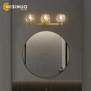 GobekUsa Gold Solid Copper Crystal Vanity Light Fixtures for Bathroom and Bedroom