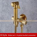 GobekUsa Bidet Faucet Wall Brass Handheld Hygienic Shower Head Sprayer Tap