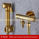 GobekUsa Bidet Faucet Wall Brass Handheld Hygienic Shower Head Sprayer Tap