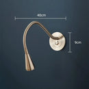 GobekUsa Aluminum LED Gooseneck Wall Sconce for Bedroom Spotlight Reading Light