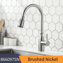 GobekUsa Brass Spring Spout Kitchen Faucet with Single Lever Pull Down Mixer Tap