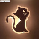 GobekUsa Kids' Cartoon Apple/Leaf/Cat LED Flush Mount Wall Sconce - Small Acrylic Wall Light for Children's Bedroom in White
