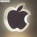 GobekUsa Kids' Cartoon Apple/Leaf/Cat LED Flush Mount Wall Sconce - Small Acrylic Wall Light for Children's Bedroom in White