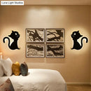 GobekUsa Kids' Cartoon Apple/Leaf/Cat LED Flush Mount Wall Sconce - Small Acrylic Wall Light for Children's Bedroom in White