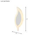 GobekUsa Kids' Cartoon Apple/Leaf/Cat LED Flush Mount Wall Sconce - Small Acrylic Wall Light for Children's Bedroom in White