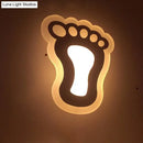 GobekUsa Kids' Cartoon Apple/Leaf/Cat LED Flush Mount Wall Sconce - Small Acrylic Wall Light for Children's Bedroom in White