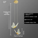 GobekUsa Butterfly Acrylic Chandelier LED Pendant Lamp for Home Indoor Lighting