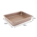 Gold carbon steel cake baking tray set kitchen non stick pan by Decorbites
