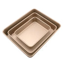 Gold carbon steel cake baking tray set kitchen non stick pan by Decorbites