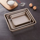 Gold carbon steel cake baking tray set kitchen non stick pan by Decorbites