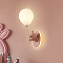 GobekUsa Cartoon Bear Balloon LED Wall Lamp for Children's Room