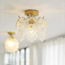 GobekUsa Carved Glass Pearl Chandelier for Dining Room, Living Bedroom, Study, Balcony - LED Pendant Lighting