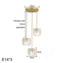 GobekUsa Carved Glass Pearl Chandelier for Dining Room, Living Bedroom, Study, Balcony - LED Pendant Lighting