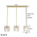 GobekUsa Carved Glass Pearl Chandelier for Dining Room, Living Bedroom, Study, Balcony - LED Pendant Lighting