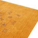 Hand Loomed Premium Wool Area Rug with Elegant Gold Center Pattern Artisanal Style by The Rug Decor