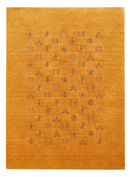 Hand Loomed Premium Wool Area Rug with Elegant Gold Center Pattern Artisanal Style by The Rug Decor