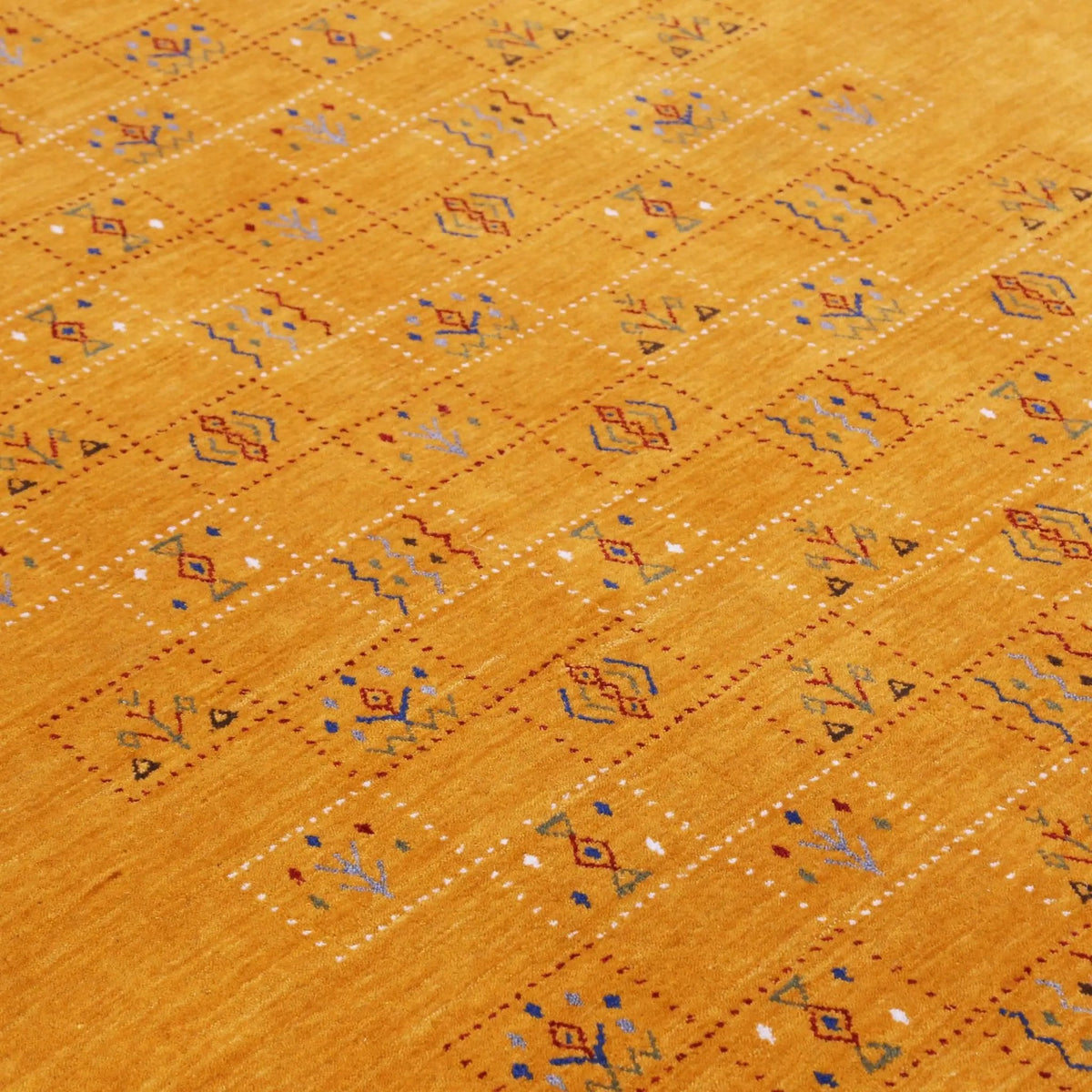 Hand Loomed Premium Wool Area Rug with Elegant Gold Center Pattern Artisanal Style, photo 9 of 12