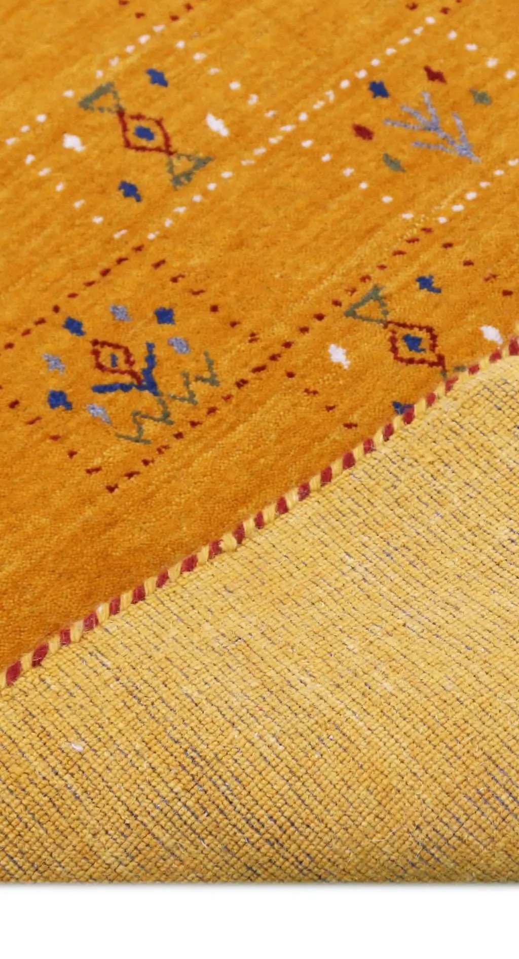 Hand Loomed Premium Wool Area Rug with Elegant Gold Center Pattern Artisanal Style, photo 12 of 12