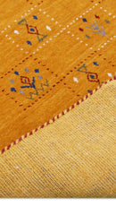 Hand Loomed Premium Wool Area Rug with Elegant Gold Center Pattern Artisanal Style by The Rug Decor