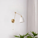 GobekUsa Ceramic LED Wall Lamp with Pull Chain Switch for Stair, Bathroom, Living Room