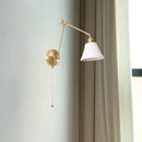 GobekUsa Ceramic LED Wall Lamp with Pull Chain Switch for Stair, Bathroom, Living Room