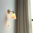 GobekUsa Ceramic LED Wall Sconce with Pull Chain for Bedroom, Living Room, or Bathroom