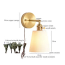 GobekUsa Ceramic LED Wall Sconce with Pull Chain for Bedroom, Living Room, or Bathroom