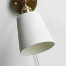 GobekUsa Ceramic LED Wall Sconce with Pull Chain for Bedroom, Living Room, or Bathroom