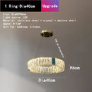 GobekUsa Crystal LED Chandelier for Kitchen Dining Room Duplex Villa Lighting Fixtures