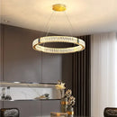 GobekUsa Crystal LED Chandelier for Kitchen Dining Room Duplex Villa Lighting Fixtures