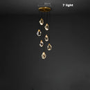 GobekUsa Diamond Crystal Stone Lustre Chandelier for Dinning Room