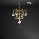 GobekUsa Diamond Crystal Stone Lustre Chandelier for Dinning Room