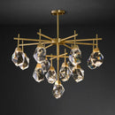 GobekUsa Diamond Crystal Stone Lustre Chandelier for Dinning Room