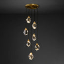 GobekUsa Diamond Crystal Stone Lustre Chandelier for Dinning Room