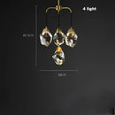 GobekUsa Diamond Crystal Stone Lustre Chandelier for Dinning Room
