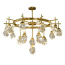 GobekUsa Diamond Crystal Stone Lustre Chandelier for Dinning Room