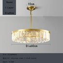 GobekUsa Cloud Mist Crystal Chandelier for Home Hotel Stainless Steel Pendant Lamp