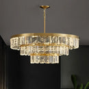 GobekUsa Cloud Mist Crystal Chandelier for Home Hotel Stainless Steel Pendant Lamp